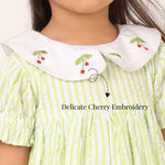 Cherry Meadow Seersucker Cotton Dress