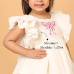 White Swiss Dot Organic Cotton Birthday Dress for Girls