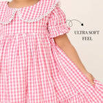 Pink Gingham Organic Cotton Dress