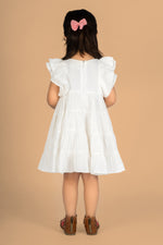 White Swiss Dot Organic Cotton Birthday Dress for Girls
