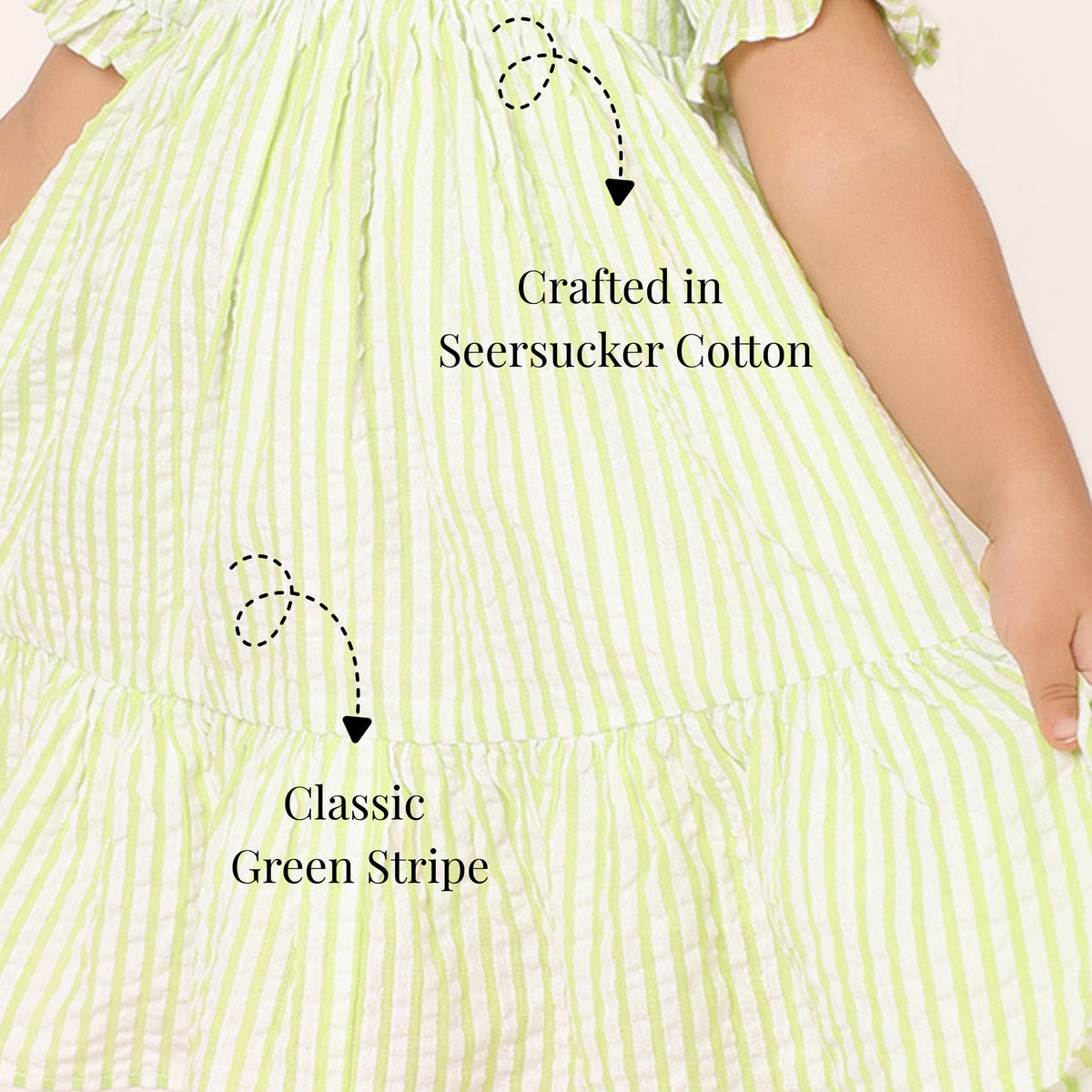 Cherry Meadow Seersucker Cotton Dress