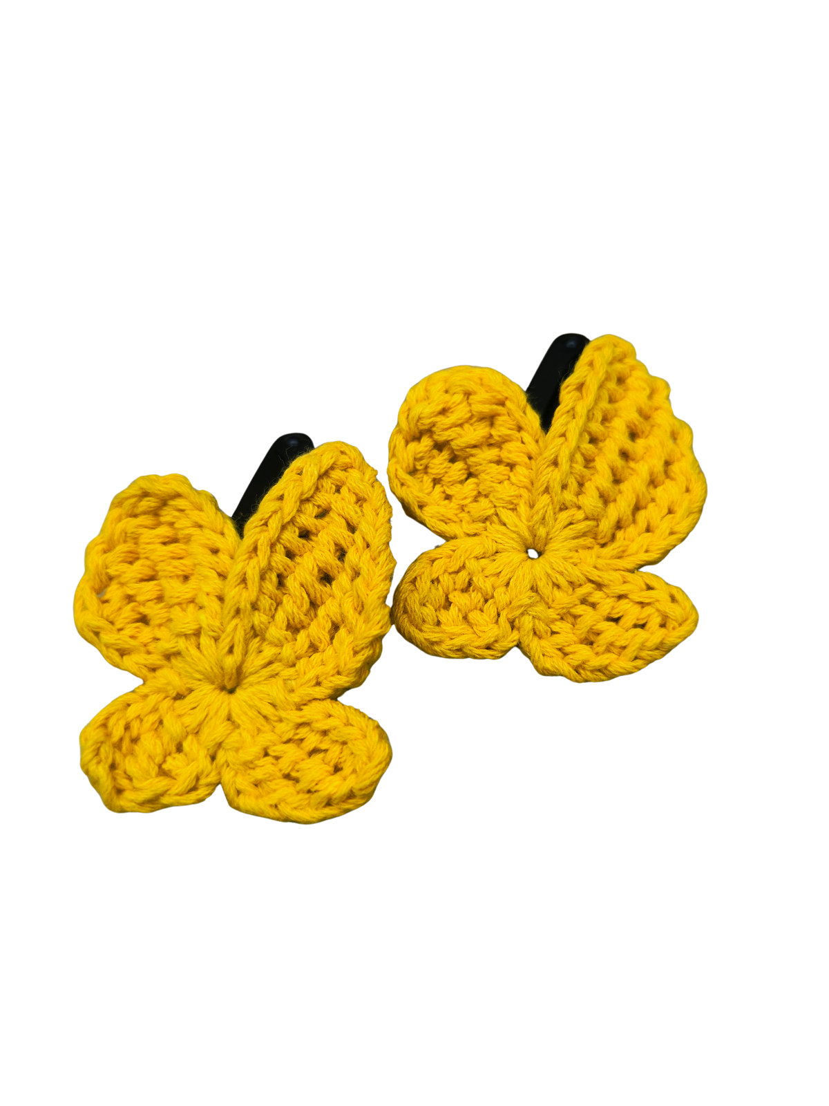 Tiny Butterfly Tic Tac Crochet Clip - Yellow