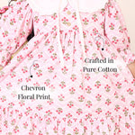 Pink Elegance – Floral Cotton Dress for Girls
