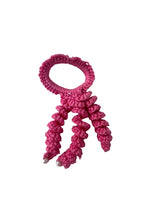 Crochet Hair Bands with Hanging Curls - Pink