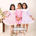 Pink Elegance – Floral Cotton Dress for Girls