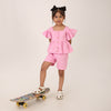 Pink Pure Cotton Schiffli Coord set for girls