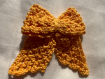 Crochet Bow Alligator Hair Clip - Yellow