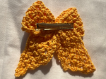 Crochet Bow Alligator Hair Clip - Yellow