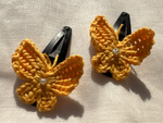 Tiny Butterfly Tic Tac Crochet Clip - Yellow