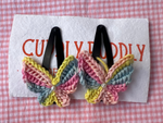 Tiny Butterfly Tic Tac Crochet Clip - Multicolour
