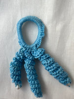Crochet Hair Bands with Hanging Curls - Blue