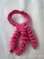 Crochet Hair Bands with Hanging Curls - Pink