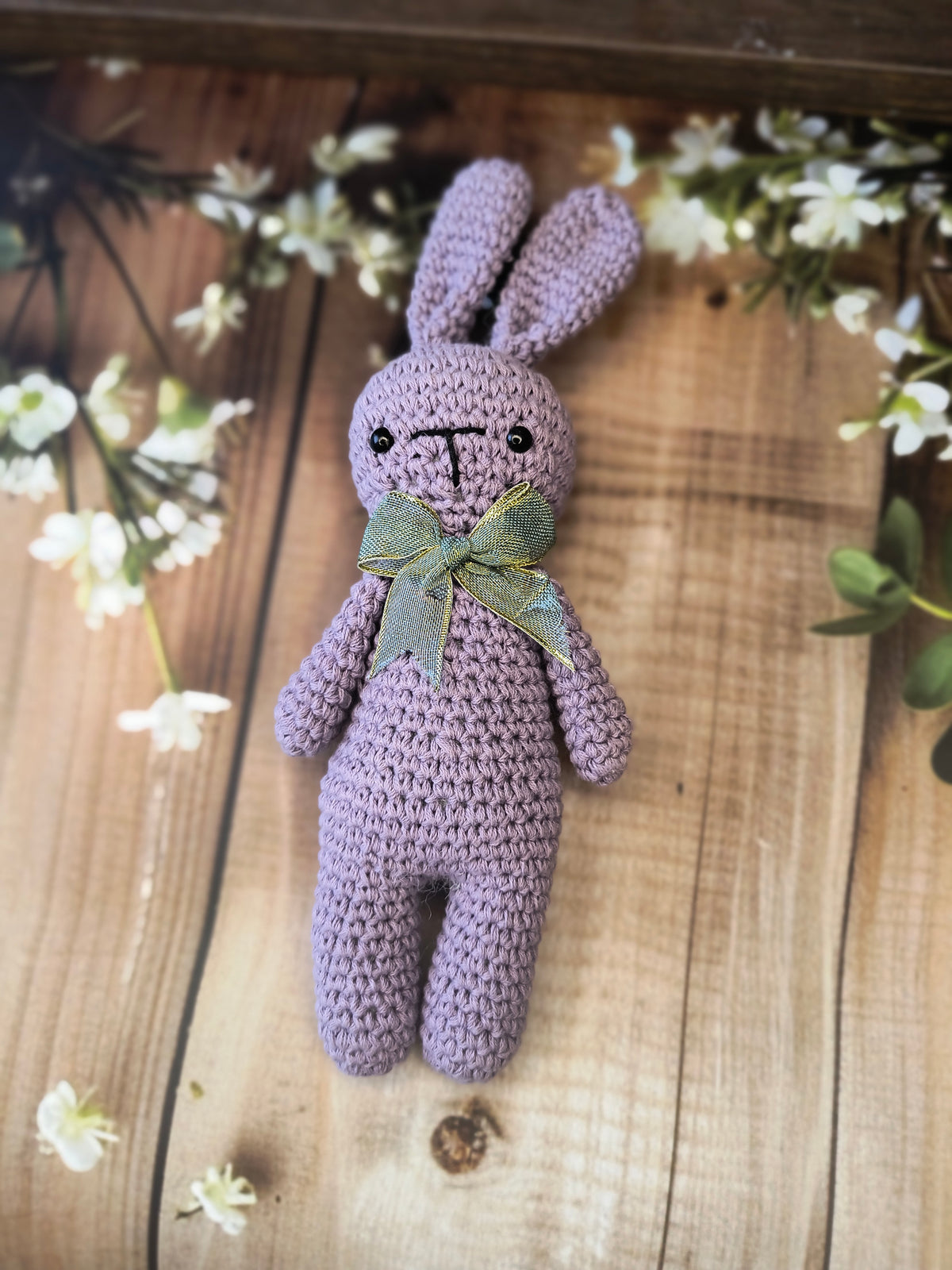 Handmade Crochet Bunny Toy - Purple