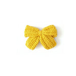 Beige Daisy & Yellow Bow Crochet Gift Box – Set of 3 Clips