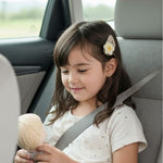 Beige Daisy & Yellow Bow Crochet Gift Box – Set of 3 Clips