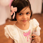 Powder Blue Butterfly & Pink Statement Bow Crochet Gift Box – Set of 3 Clips