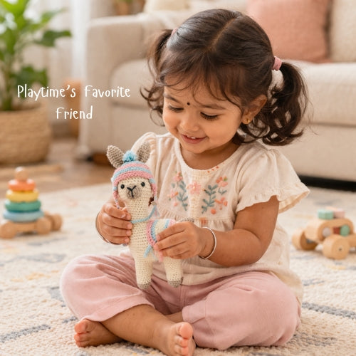 Handmade Crochet Llama Toy