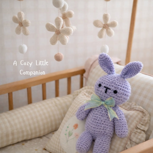 Handmade Crochet Bunny Toy - Purple