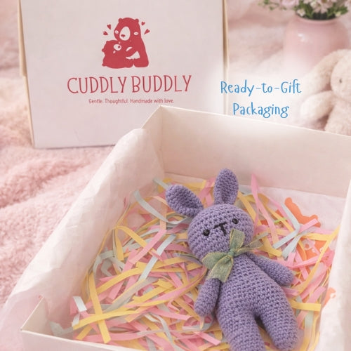 Handmade Crochet Bunny Toy - Purple