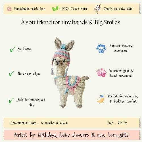 Handmade Crochet Llama Toy