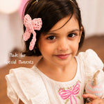 Powder Blue Butterfly & Pink Statement Bow Crochet Gift Box – Set of 3 Clips
