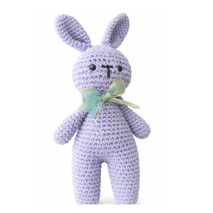Handmade Crochet Bunny Toy - Purple