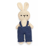 Crochet Bunny with Dungarees – Blue
