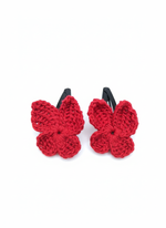 Tiny Butterfly Tic Tac Crochet Clip - Red