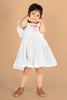 White Swiss Dot Organic Cotton Birthday Dress for Girls